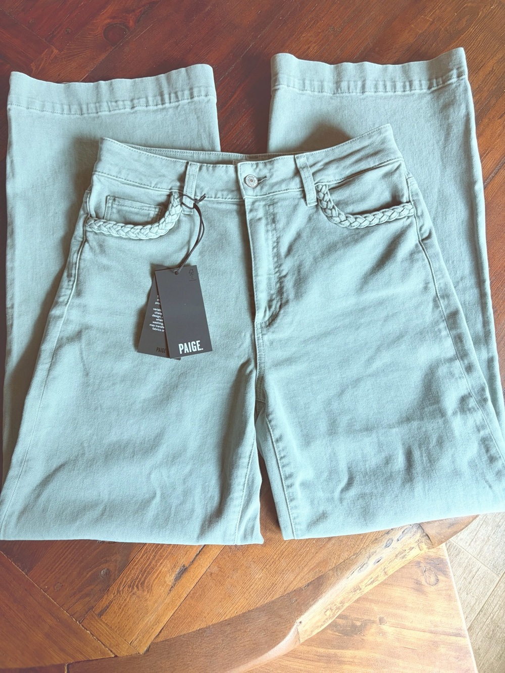 PAIGE Anessa 31” Wide Leg Jean Vintage Seaglass 29 NWT - Picture 5 of 9